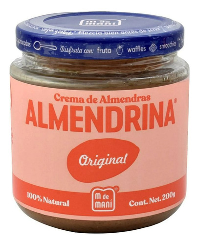 Crema De Almendras Almendrina Natural M De Maní 200 G