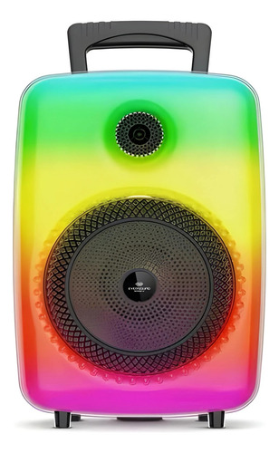 Bocina Con Micrófono Bluetooth 10w Luces Rgb