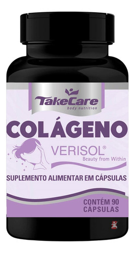 Colágeno Verisol Vitaminas E Minerais 90 Capsulas Take Care