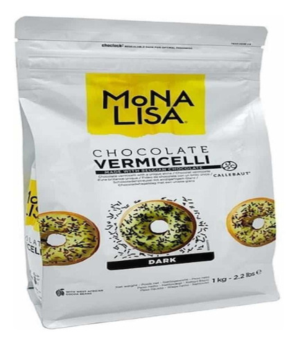 Granulado Vermicelli Dark Mona Lisa Callebaut 1kg