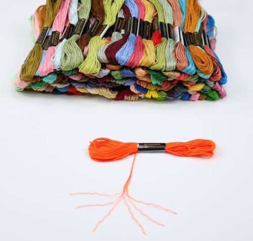 Set 100 Hilos Para Bordar 100 Colores Seda