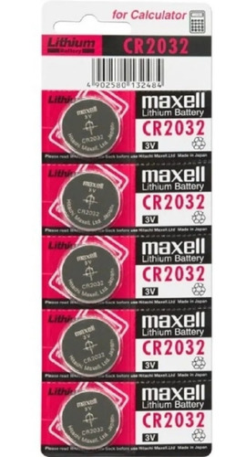 Imagen 1 de 8 de Pilas Maxell 2032 Blister X 5 Originales Japón Distribuidor