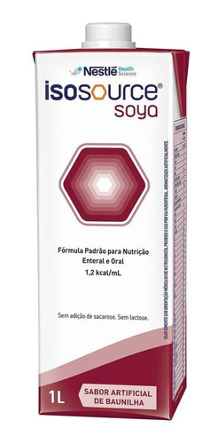 Isosource Soya 1l - Nestle - Dieta Enteral Padrao 1.2 Kcal