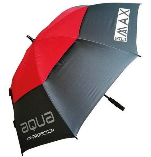 Paraguas Golf Big Max Automatico Uv50 Doble Techo Color Rojo/Gris oscuro