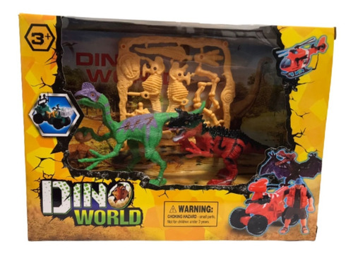 Set Dino World Dinosaurios Con Accesorios - Juguete Infantil