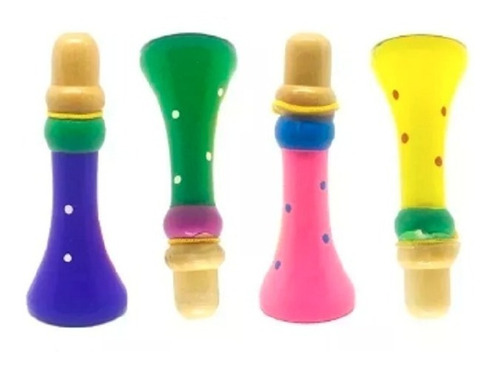 Trompeta Silbato Madera Colorida Corneta Infantil Souvenir