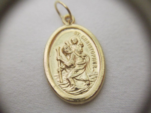 B. Antigo- Medalha Sacra Italiana São Cristovão Frete Grátis
