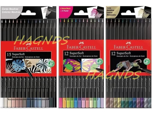 Lapices Faber-castell Supersoft Set X3 Edicion Limitada