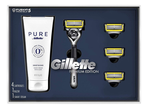 Imagen 1 de 2 de Gillette Fusion Proglide Shield + Crema Pure Premium Edition