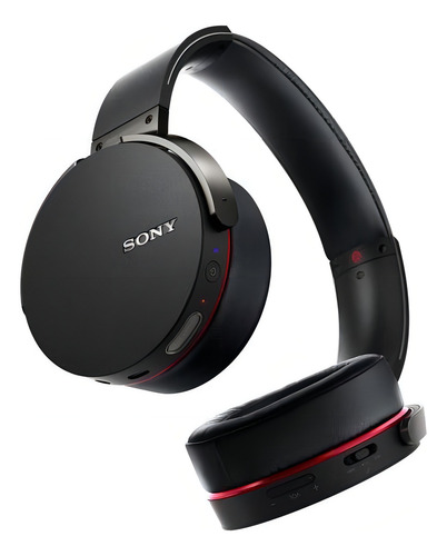 Auriculares Con Bluetooth Con Control Por Aplicación Color Negro Luz Azul