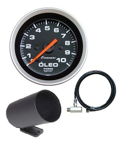 Manômetro Cronomac Óleo 10kg Sp + Kit Jeep Land Rover + Copo