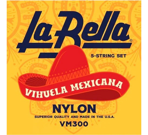 Cuerdas Para Vihuela Mexicana La Bella Vm300 Nylon