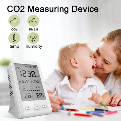 Liying Co2 Meter Digital Temperature Humidity Sensor Air