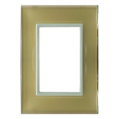 Placa De 3 Módulos Champagne Cristal  8104-ch