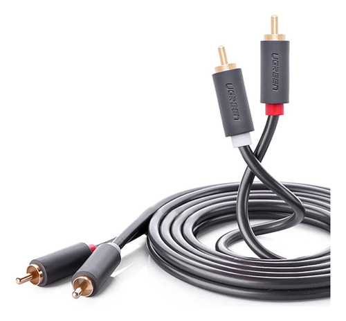 Cable Hifi (1m) 2 Rca - 2 Rca Hifi Mp3 Pvc Flexible Macho 