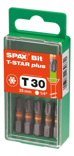 Punta Para Tornillo Torx Spax Tstar Plus T30x25mm 10 Piezas