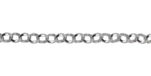 Cadena Aluminio Plata Rolon 8mm Collar Bijou Pulsera X Metro