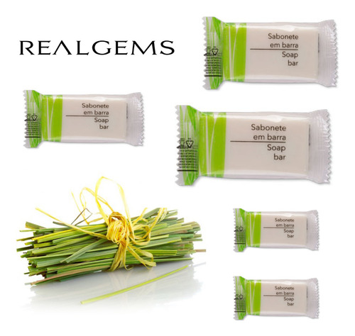 Kit Sabonete 15g Capim Limão Realgems Amenities 150 Un