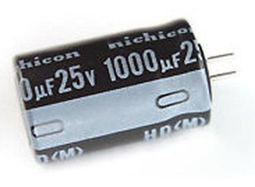 Condensador Electrolítico 1000uf- 25v- 10x20mm- Nichicon