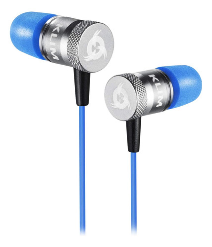 Auriculares Klim, Con Cable/microfono/azul