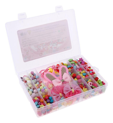 1 Caja De Coloridas Joyas Collar Diy Niños Craft Set