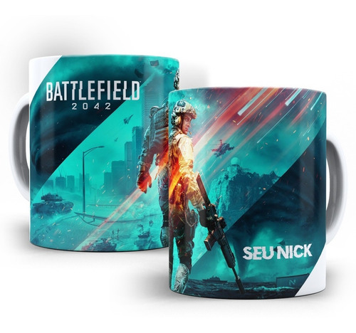 Imagem 1 de 4 de Caneca Battlefield 2042 Com Nome Personalizado