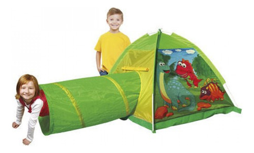 Carpa Infantil + Túnel Dinosaurio Verde Game Power 