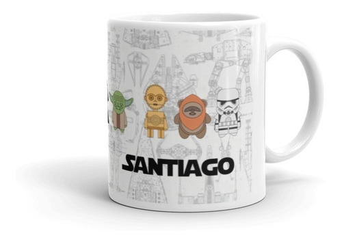 Imagen 3 de 4 de Taza Starwars Nombre Personalizado