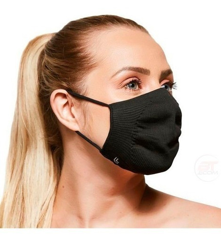 Mascara Lupo 99% Segura Kit Com 2 Unissex Antiviral Casual Cor Preto