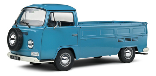 Miniatura Volkswagen Kombi T2 Pick Up 1968 Azul 1:18 Solido