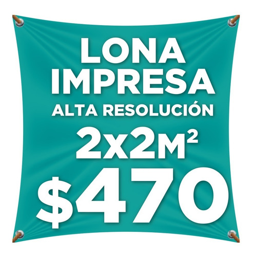 Lona Impresa 2x2m Personalizada Publicidad Eventos Anuncio