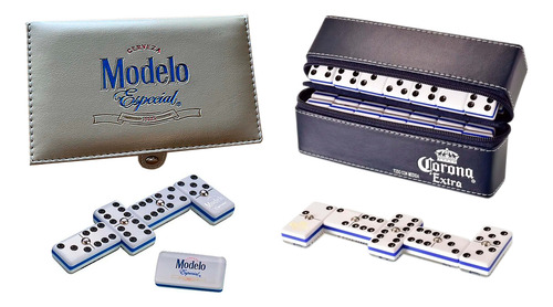 Dominó Corona Extra Cierre Blanco / Modelo Especial Fondo Bl