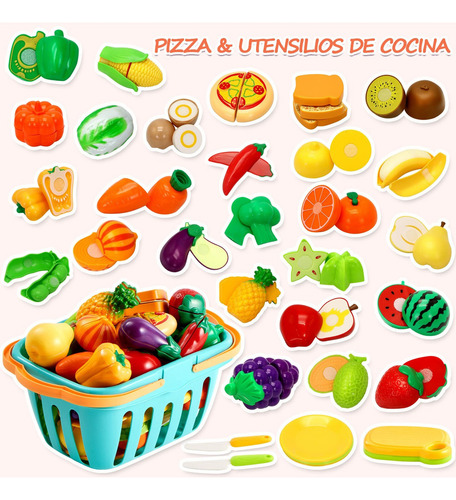 77 Pcs Juguetes De Cocina Para Niños Frutas Y Verduras