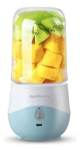 Liquidificador Sem Fio Portátil Mixer Mini Smoothie Usb Azul