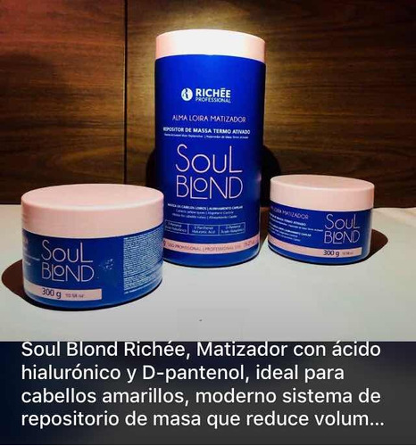 Soul Blond De Richée, 100 % Original, Directo Desde Brasil