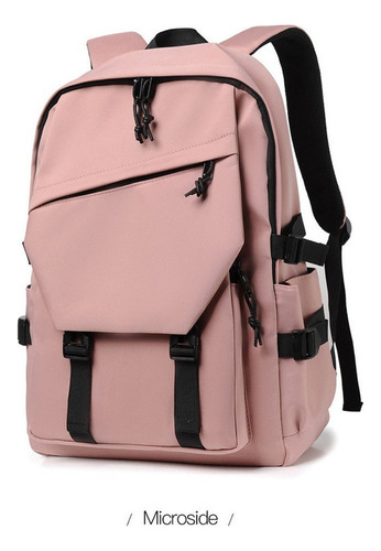Bolso De Hombro De Viaje Para Computadora De Estilo Minimali Color Rosa