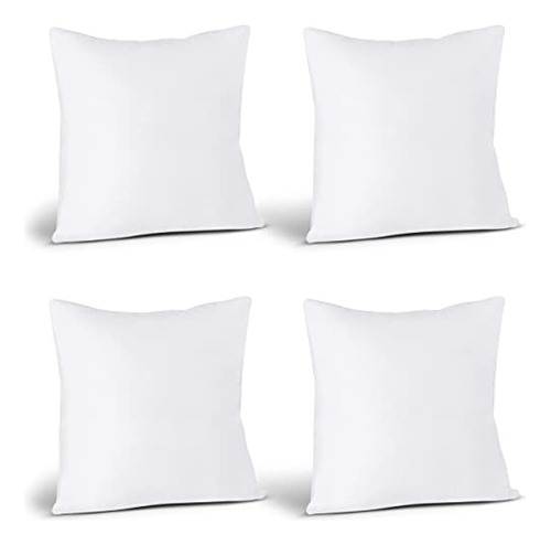 Utopia Bedding Throw Pillows Insert (paquete De 4, Blanco) -