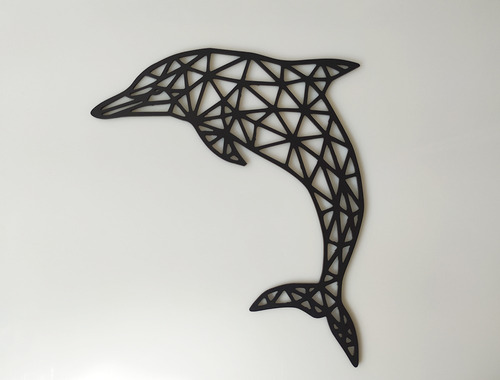 Figura Geométrica Decorativa En Mdf Delfin