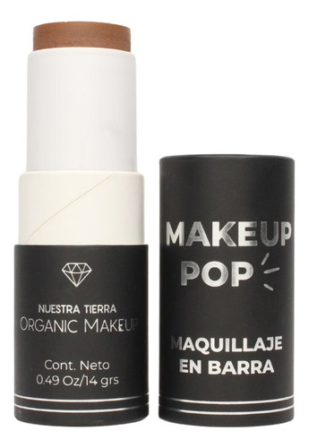 Base de maquillaje en sólido Nuestra Tierra Organic Makeup Makeup countoring Countoring en barra Makeup pop countoring castaña tono castaña - 14g
