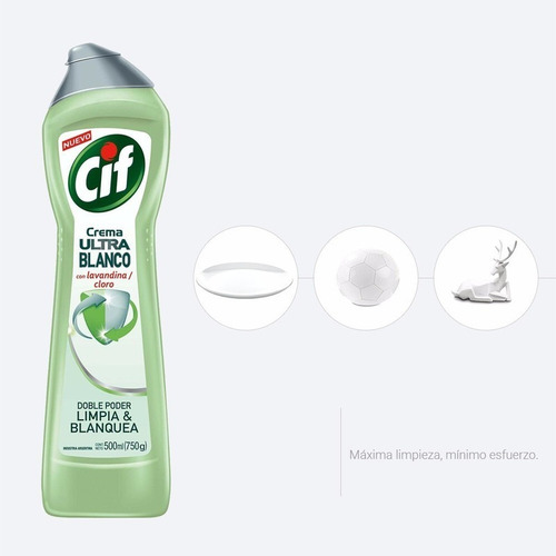 Limpiador Cremoso Cif Ultra Blanco 500ml
