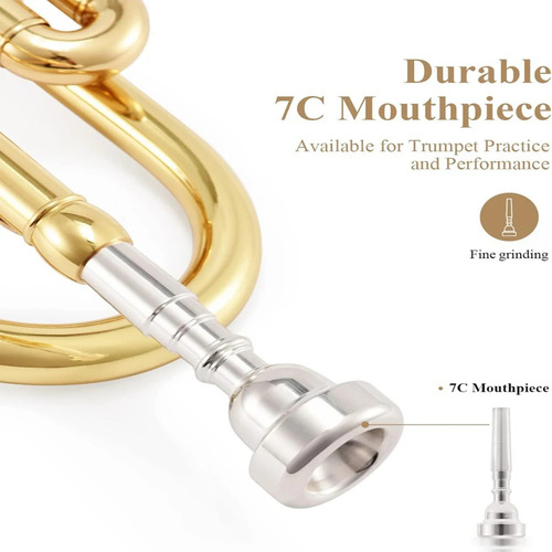 Trompete Slade Em Sib Dourado Laqueado Com Estojo De Luxo