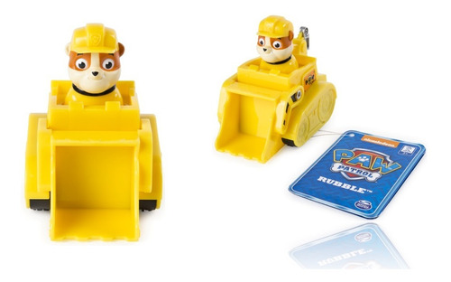 Paw Patrol - Patrulla Canina Vehículo Bulldozer 9cm - Rubble