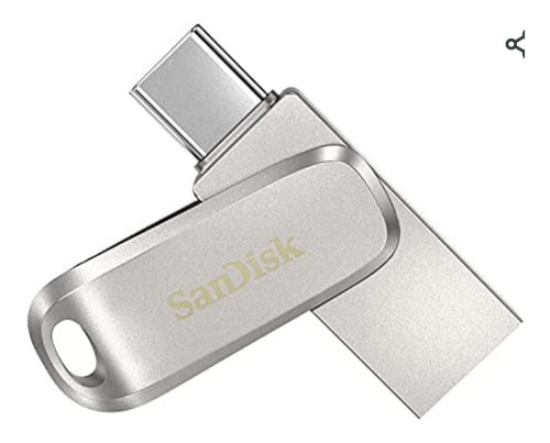 Pendrive Sandisk Ultra Dual Drive Luxe 512gb 3.1 Gen 1 Prate Cor Prateado Liso