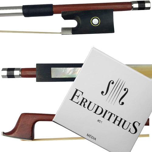 Kit Encordoamento Erudithus #01 E Arco Violino Tarttan 4/4