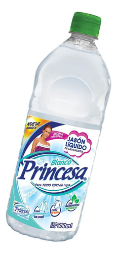 Jabón Liquido De Lavanderia Blanco Princesa 1 L Yucateco