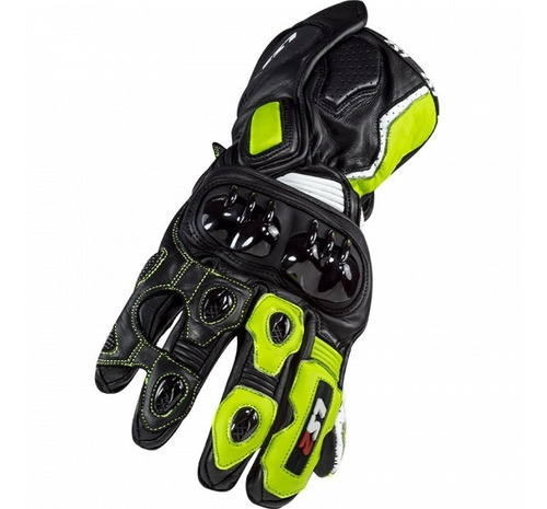 Guantes Ls2 De Carrera Modelo Swift Cuero - Amarillo Y Negro