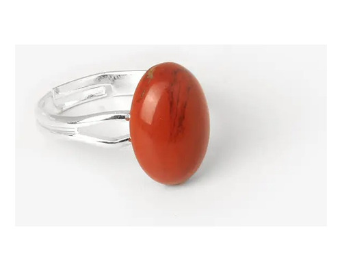 Anillo De Mujer Piedras Naturales Jaspe Bordo