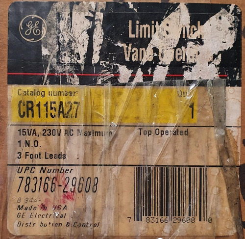 Imagen 6 de 6 de Interruptor Ge De Límite Cr115a27