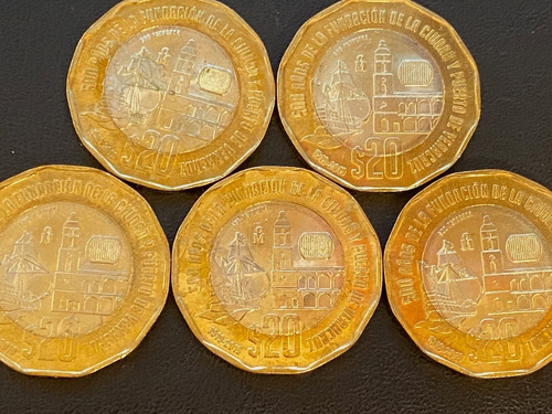 Moneda De 20 Pesos 500 Años Veracruz
