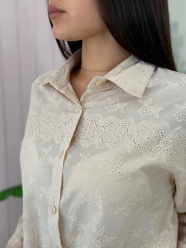 Camisa Alexia Premiun De Broderie Bordada